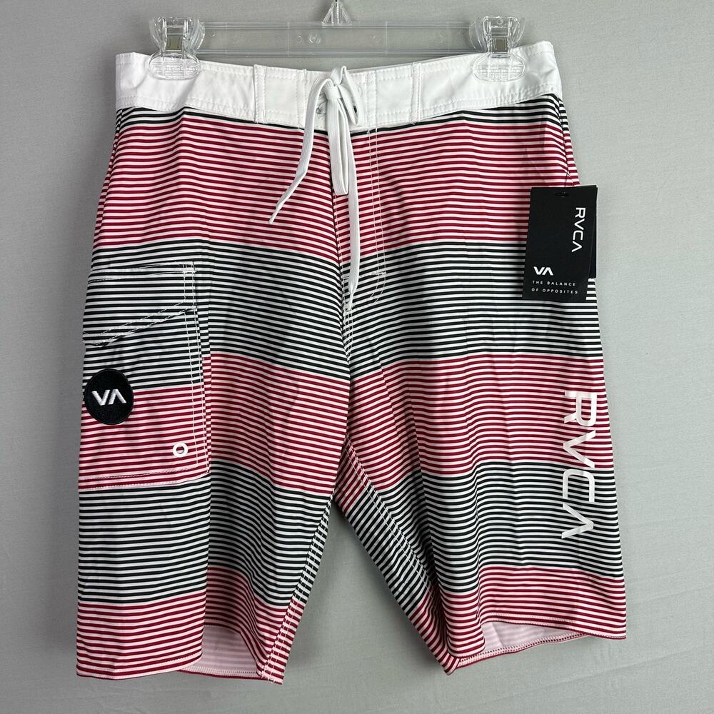 RVCA Civil Stripe 20” Men’s 29 Board Shorts Stretch NWT